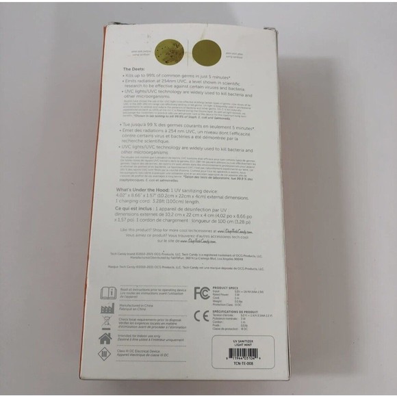 Tech Candy UV Light Phone Sanitizer Box, Mint Green, For Smartphones NIB - Picture 2 of 6